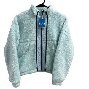 DSG Girls LG (14) Cozy Fleece Full zip Jacket Shoreside Blue NWT MSRP $55